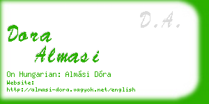 dora almasi business card