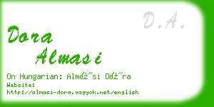 dora almasi business card